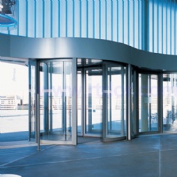 revolving door with 2 panels