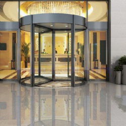 revolving door with 3 panels